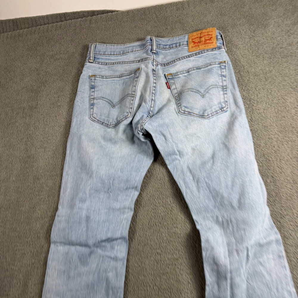 Levis 527 Slim Bootcut Jeans Light Wash Denim Blue W32 L30 Mens 9518